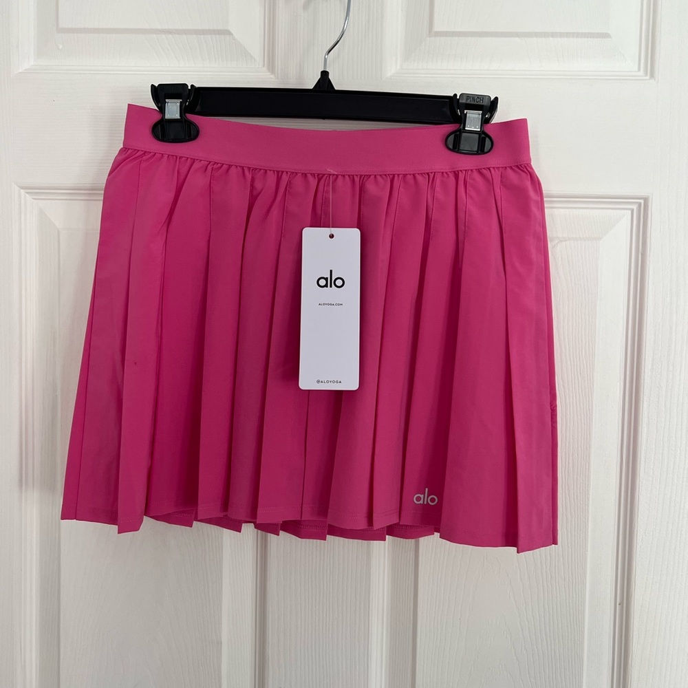Alo Varsity Tennis Skirt Pink